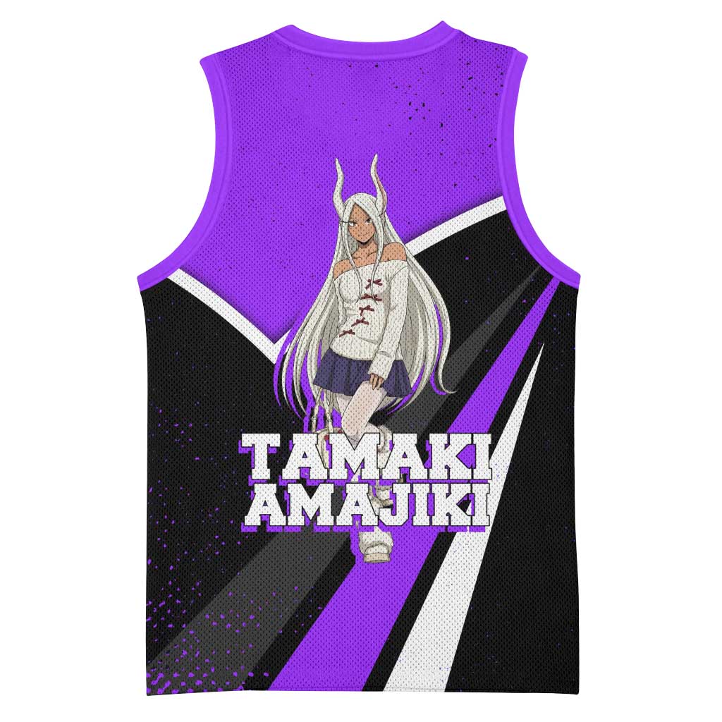 Mirko My Hero Academia Basketball Jersey Anime Grunge Splatter Graphic Style