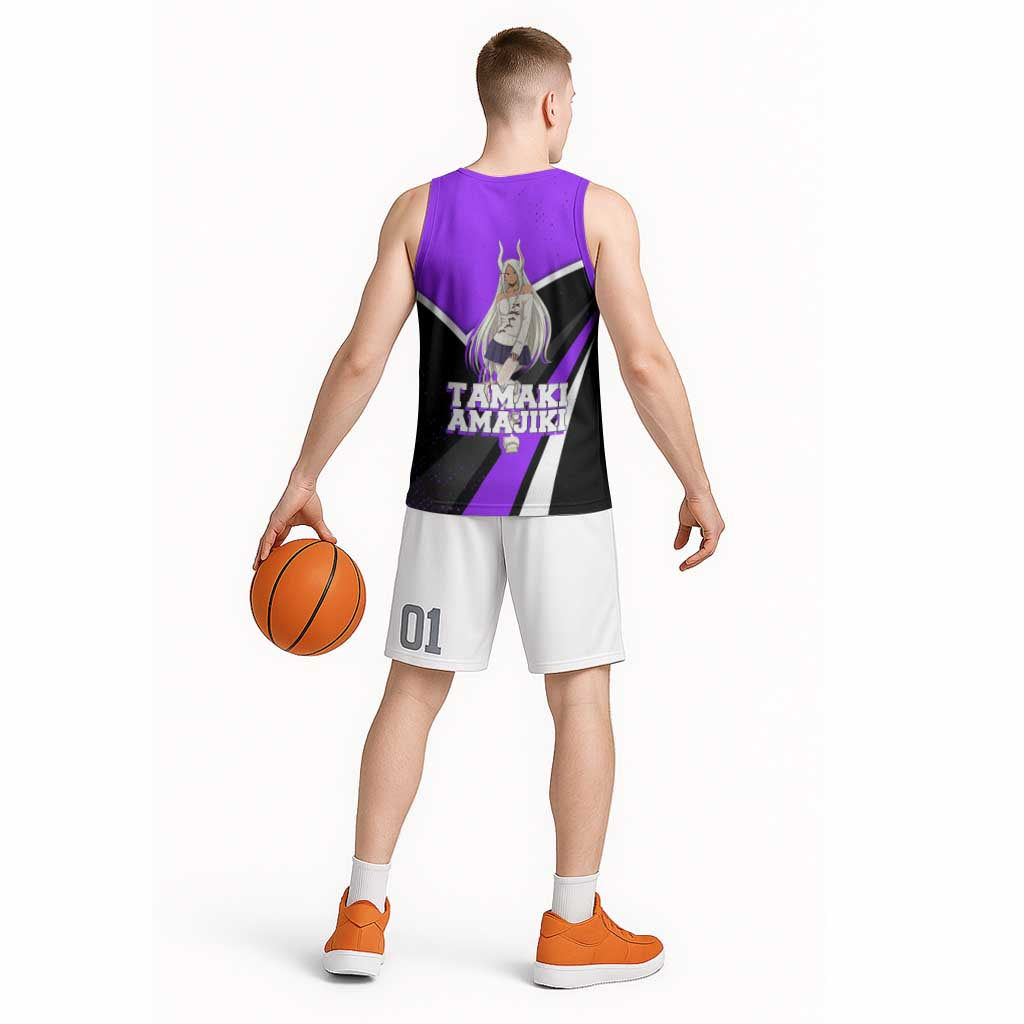 Mirko My Hero Academia Basketball Jersey Anime Grunge Splatter Graphic Style