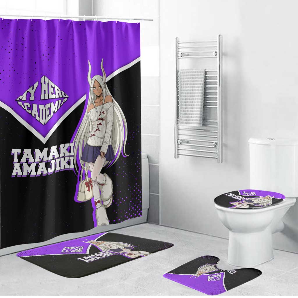 Mirko My Hero Academia Bathroom Set Anime Grunge Splatter Graphic Style