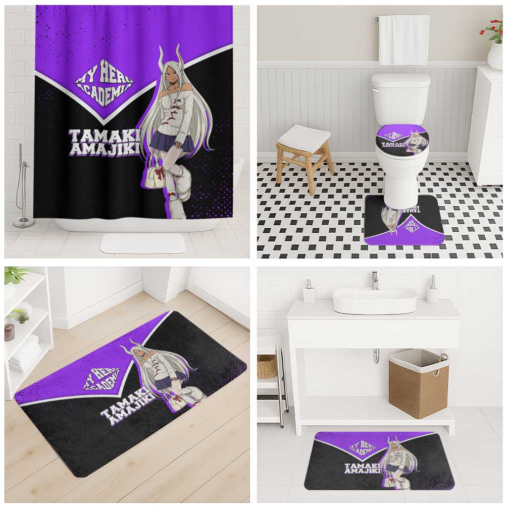 Mirko My Hero Academia Bathroom Set Anime Grunge Splatter Graphic Style