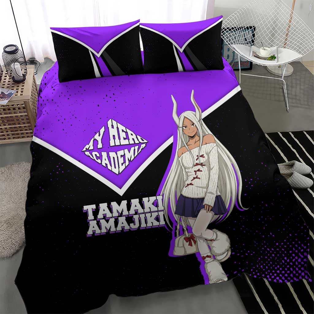 Mirko My Hero Academia Bedding Set Anime Grunge Splatter Graphic Style