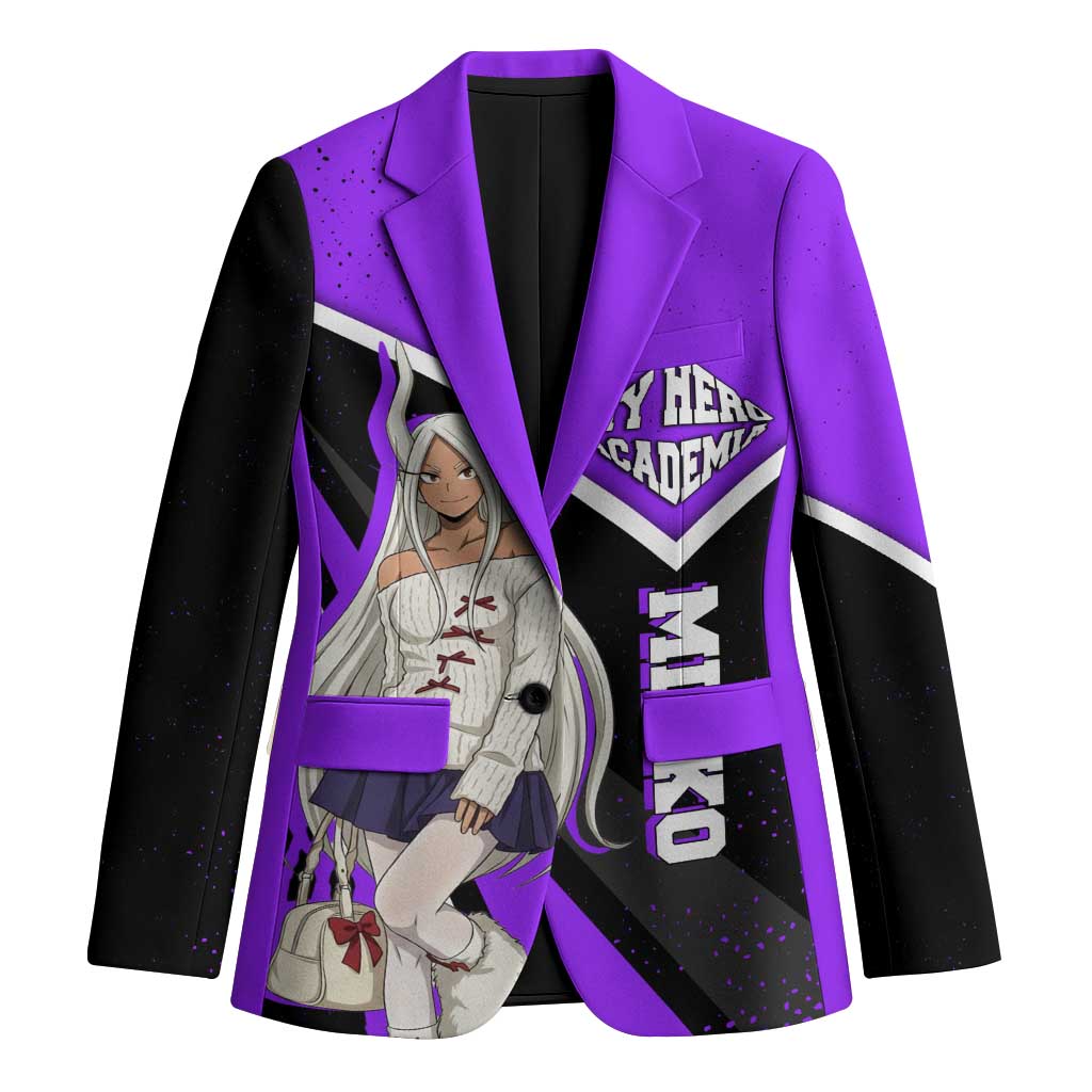 Mirko My Hero Academia Blazer Anime Grunge Splatter Graphic Style