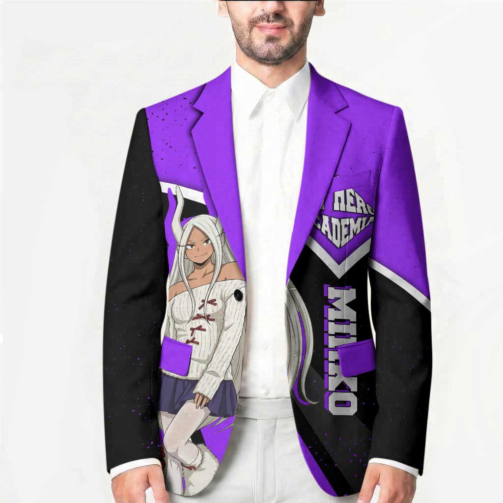 Mirko My Hero Academia Blazer Anime Grunge Splatter Graphic Style