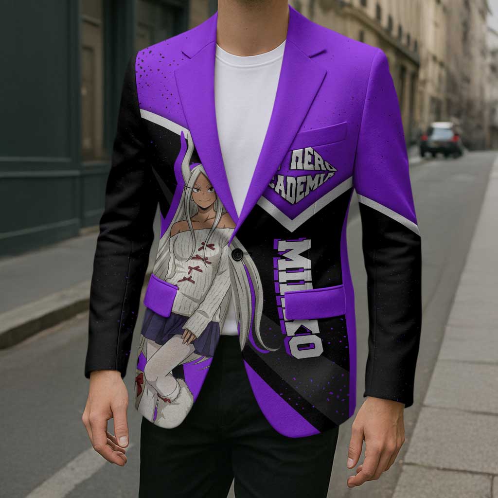 Mirko My Hero Academia Blazer Anime Grunge Splatter Graphic Style
