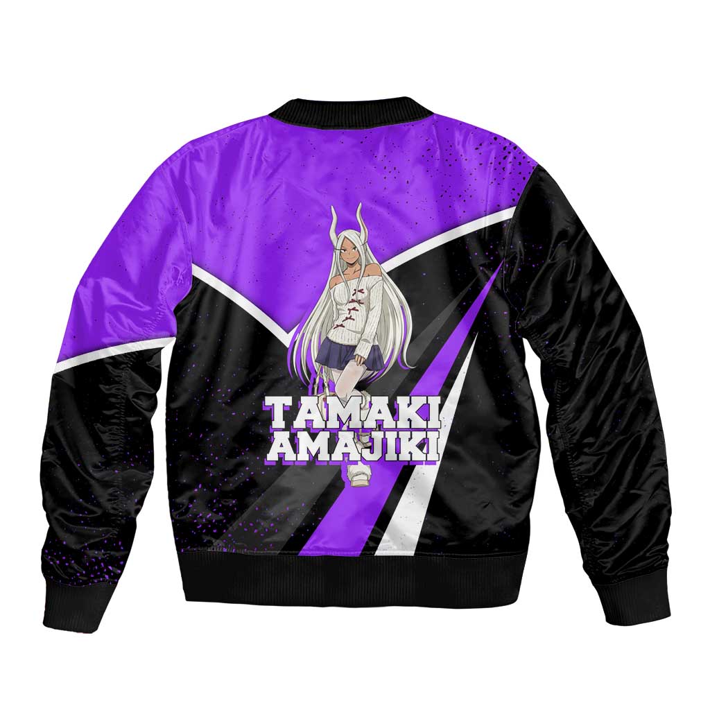 Mirko My Hero Academia Bomber Jacket Anime Grunge Splatter Graphic Style