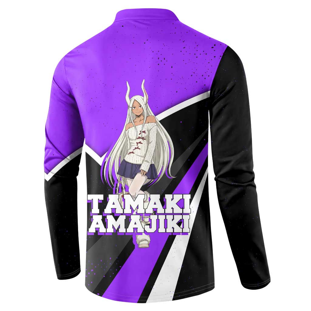 Mirko My Hero Academia Button Sweatshirt Anime Grunge Splatter Graphic Style