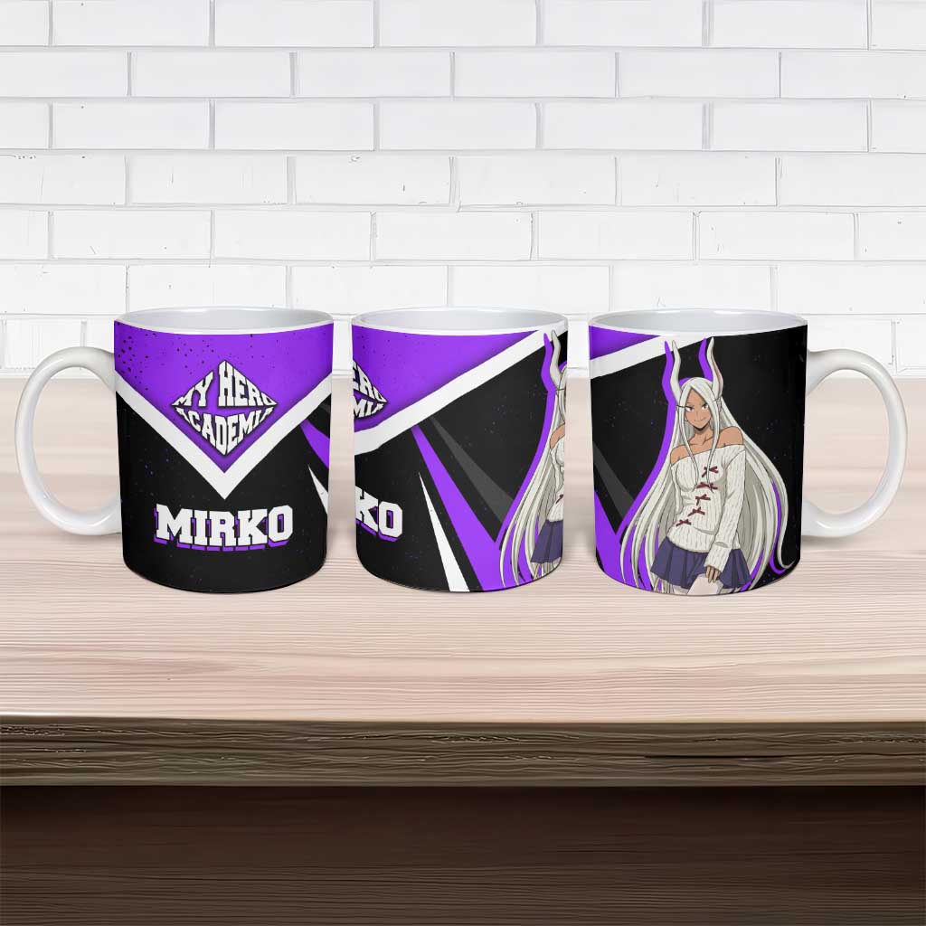 Mirko My Hero Academia Ceramic Mug Anime Grunge Splatter Graphic Style
