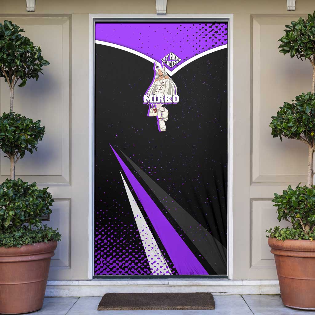 Mirko My Hero Academia Door Cover Anime Grunge Splatter Graphic Style