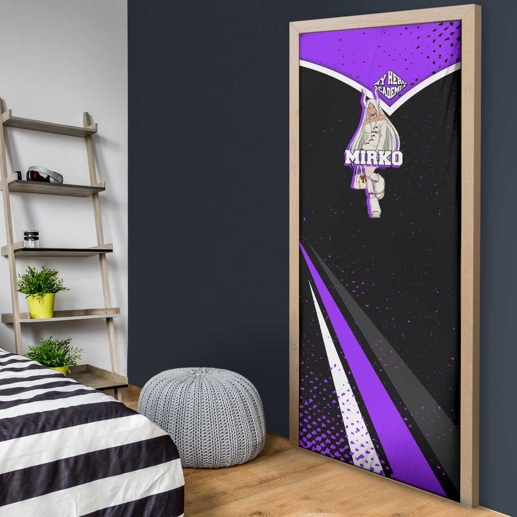Mirko My Hero Academia Door Cover Anime Grunge Splatter Graphic Style