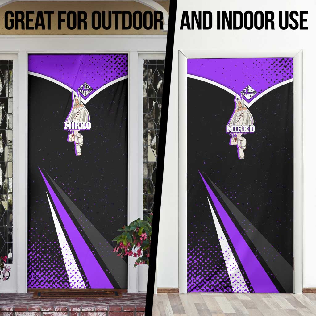 Mirko My Hero Academia Door Cover Anime Grunge Splatter Graphic Style