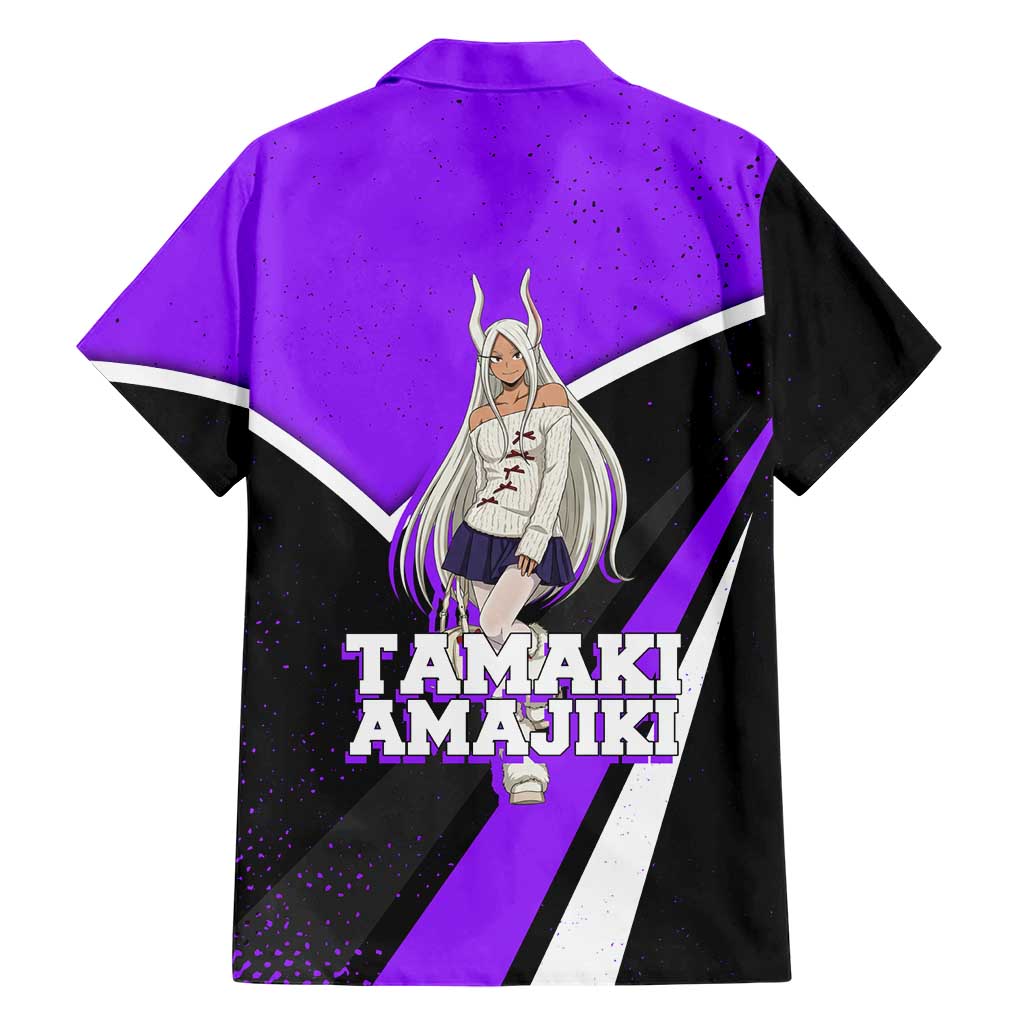 Mirko My Hero Academia Family Matching Off Shoulder Short Dress and Hawaiian Shirt Anime Grunge Splatter Graphic Style