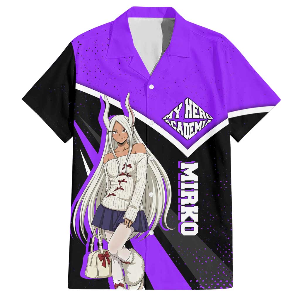 Mirko My Hero Academia Hawaiian Shirt Anime Grunge Splatter Graphic Style