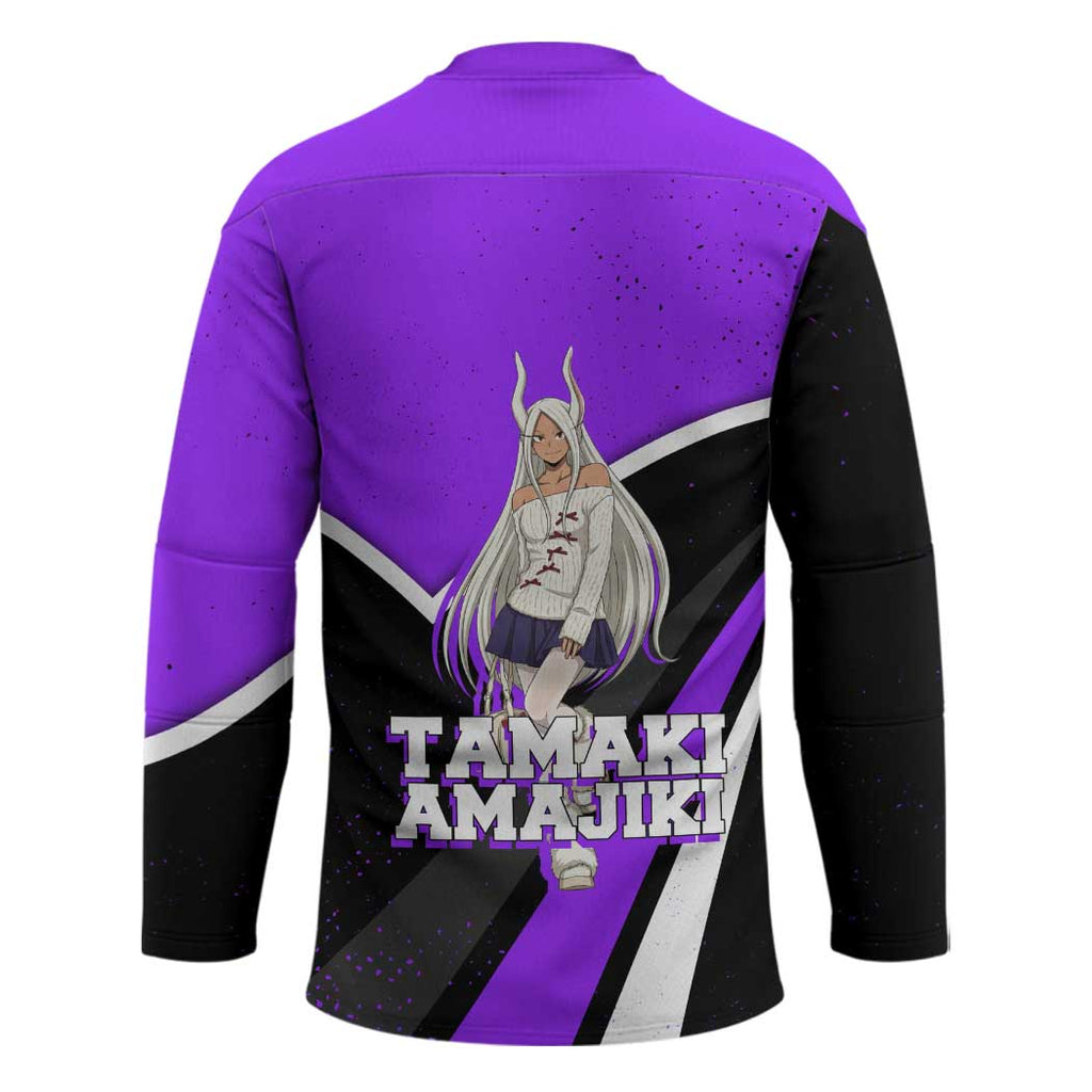 Mirko My Hero Academia Hockey Jersey Anime Grunge Splatter Graphic Style