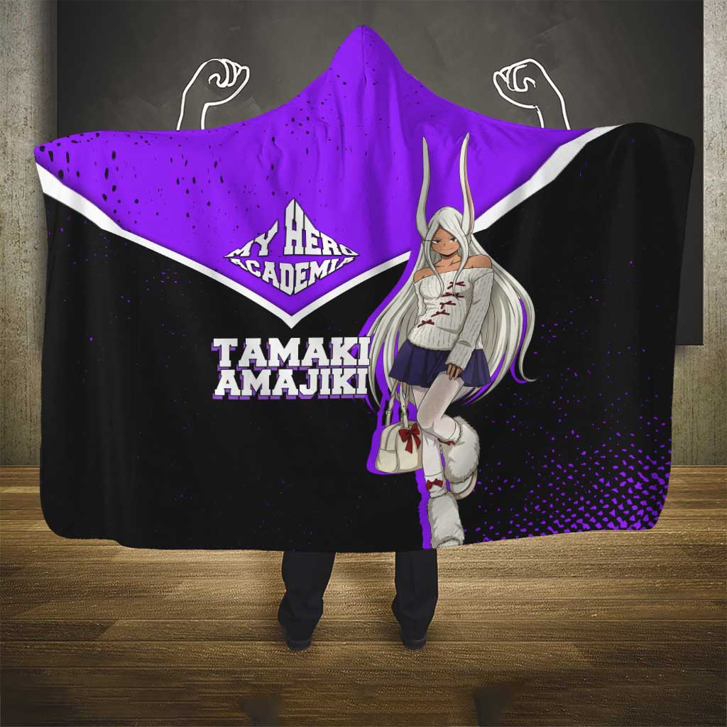 Mirko My Hero Academia Hooded Blanket Anime Grunge Splatter Graphic Style