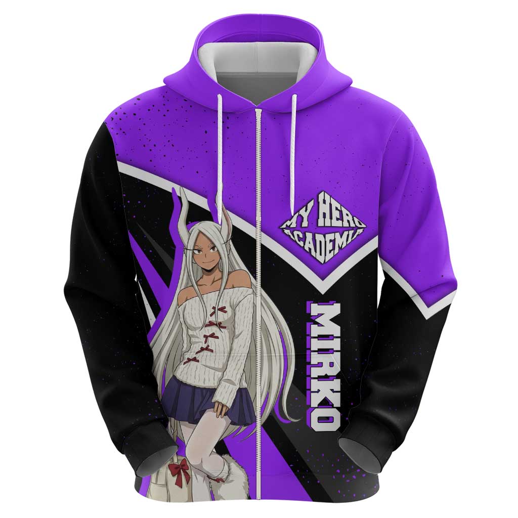 Mirko My Hero Academia Hoodie Anime Grunge Splatter Graphic Style