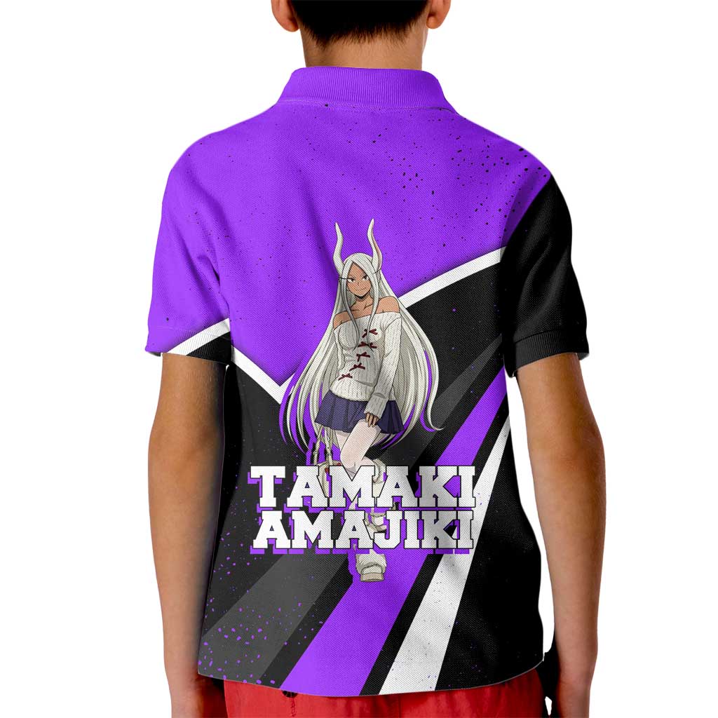 Mirko My Hero Academia Kid Polo Shirt Anime Grunge Splatter Graphic Style