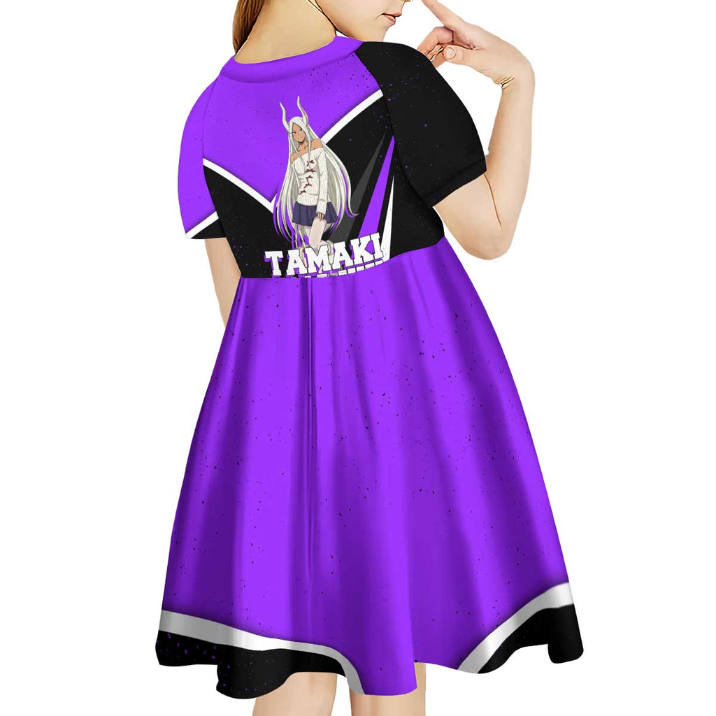 Mirko My Hero Academia Kid Short Sleeve Dress Anime Grunge Splatter Graphic Style