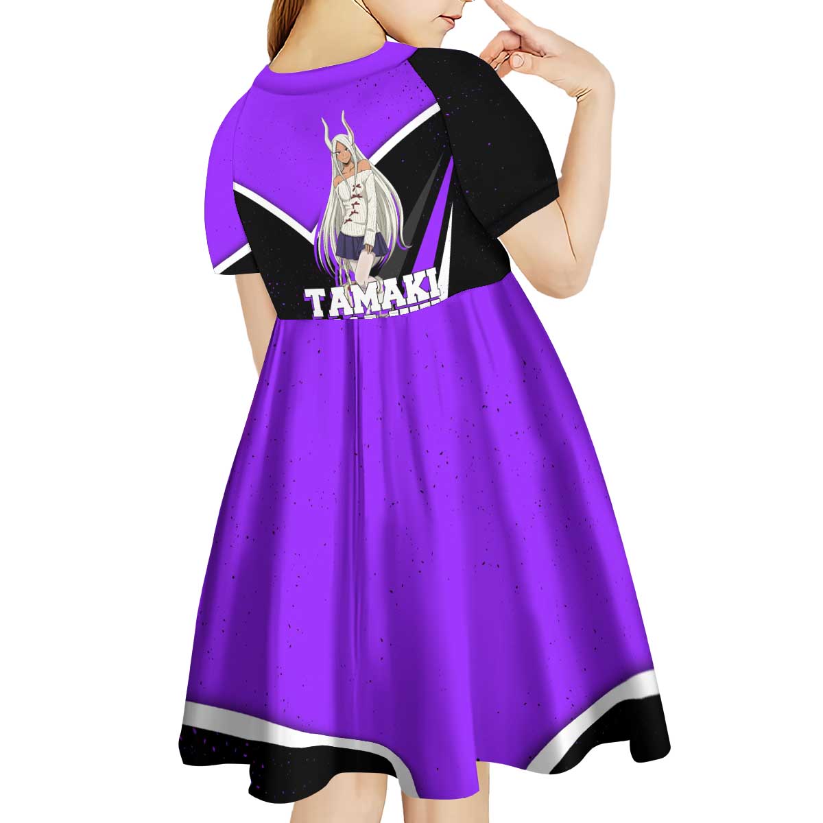 Mirko My Hero Academia Kid Short Sleeve Dress Anime Grunge Splatter Graphic Style