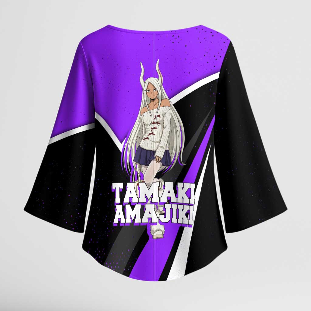 Mirko My Hero Academia Kimono Sleeve Blouse Anime Grunge Splatter Graphic Style
