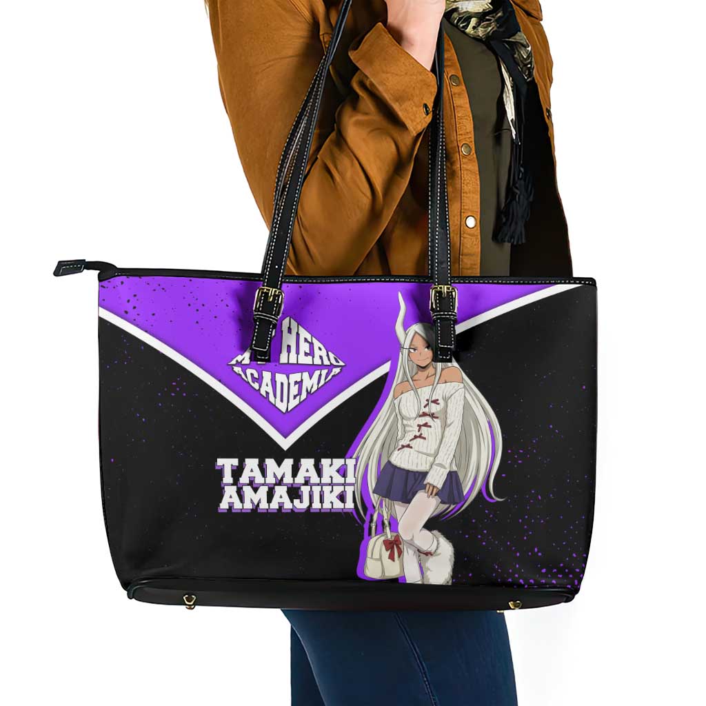 Mirko My Hero Academia Leather Tote Bag Anime Grunge Splatter Graphic Style
