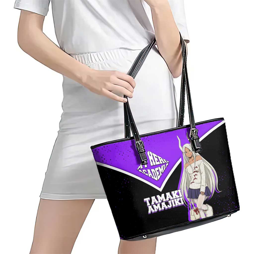 Mirko My Hero Academia Leather Tote Bag Anime Grunge Splatter Graphic Style