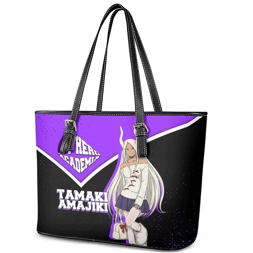 Mirko My Hero Academia Leather Tote Bag Anime Grunge Splatter Graphic Style