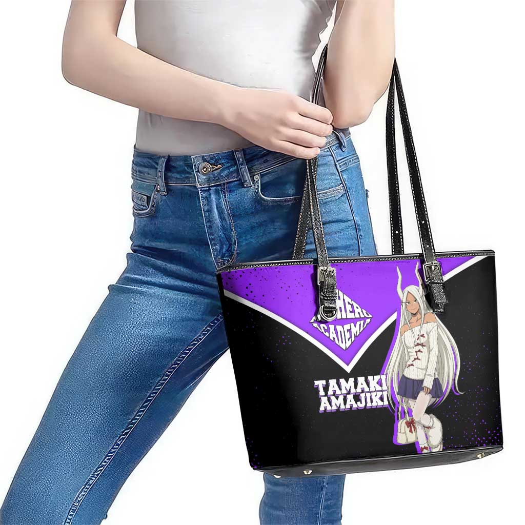 Mirko My Hero Academia Leather Tote Bag Anime Grunge Splatter Graphic Style