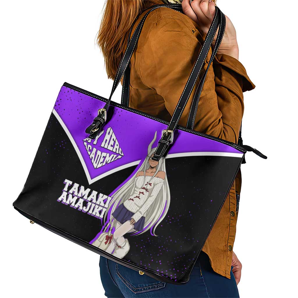 Mirko My Hero Academia Leather Tote Bag Anime Grunge Splatter Graphic Style