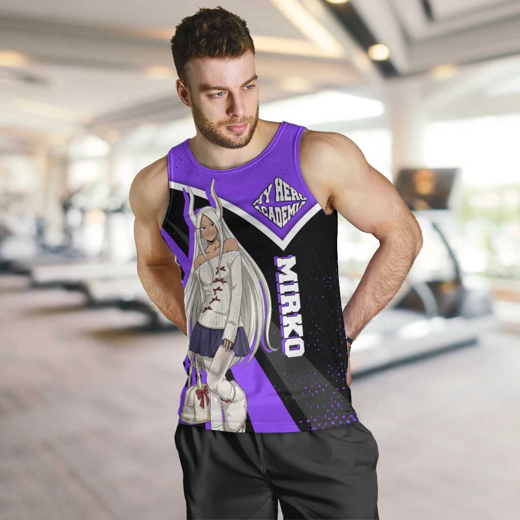 Mirko My Hero Academia Men Tank Top Anime Grunge Splatter Graphic Style