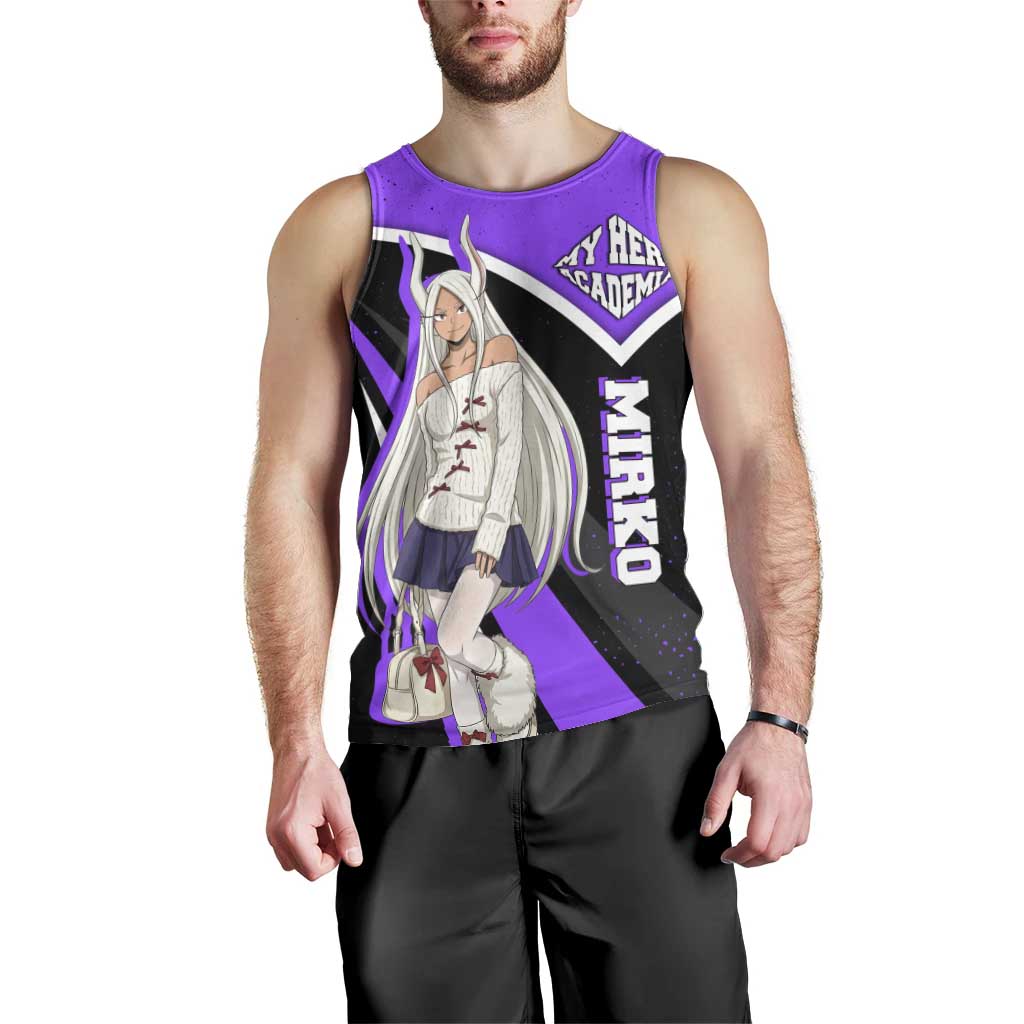 Mirko My Hero Academia Men Tank Top Anime Grunge Splatter Graphic Style