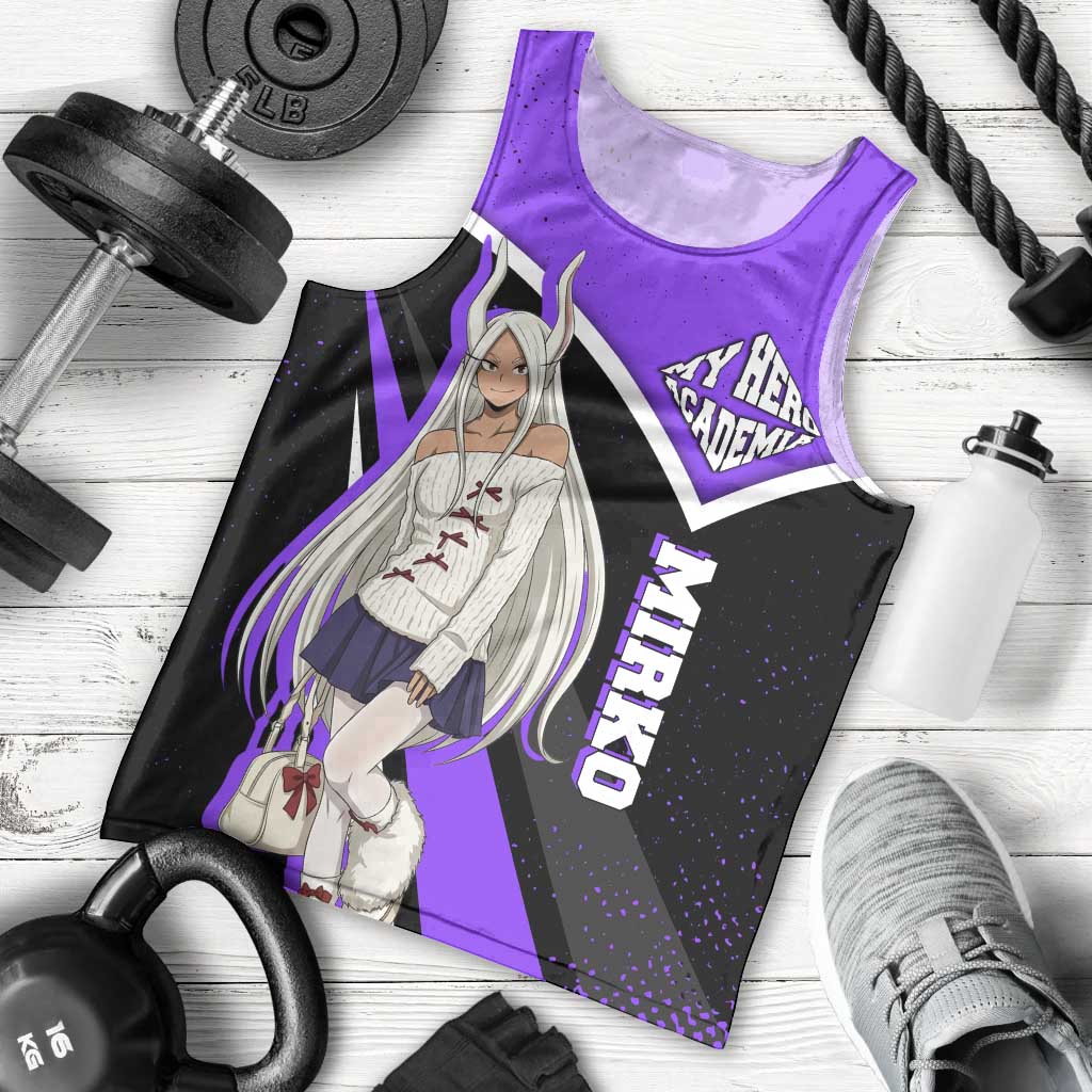 Mirko My Hero Academia Men Tank Top Anime Grunge Splatter Graphic Style