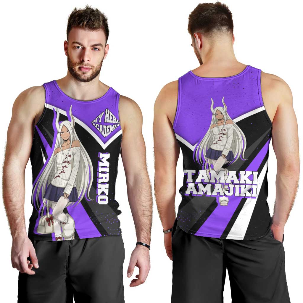 Mirko My Hero Academia Men Tank Top Anime Grunge Splatter Graphic Style