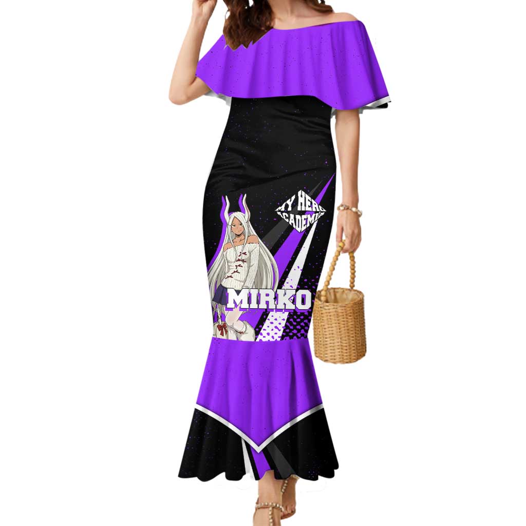 Mirko My Hero Academia Mermaid Dress Anime Grunge Splatter Graphic Style