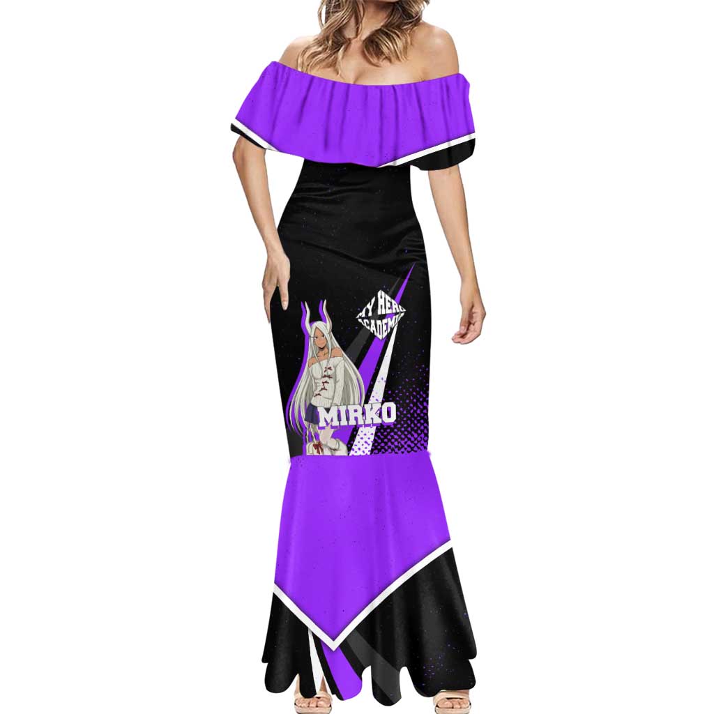 Mirko My Hero Academia Mermaid Dress Anime Grunge Splatter Graphic Style