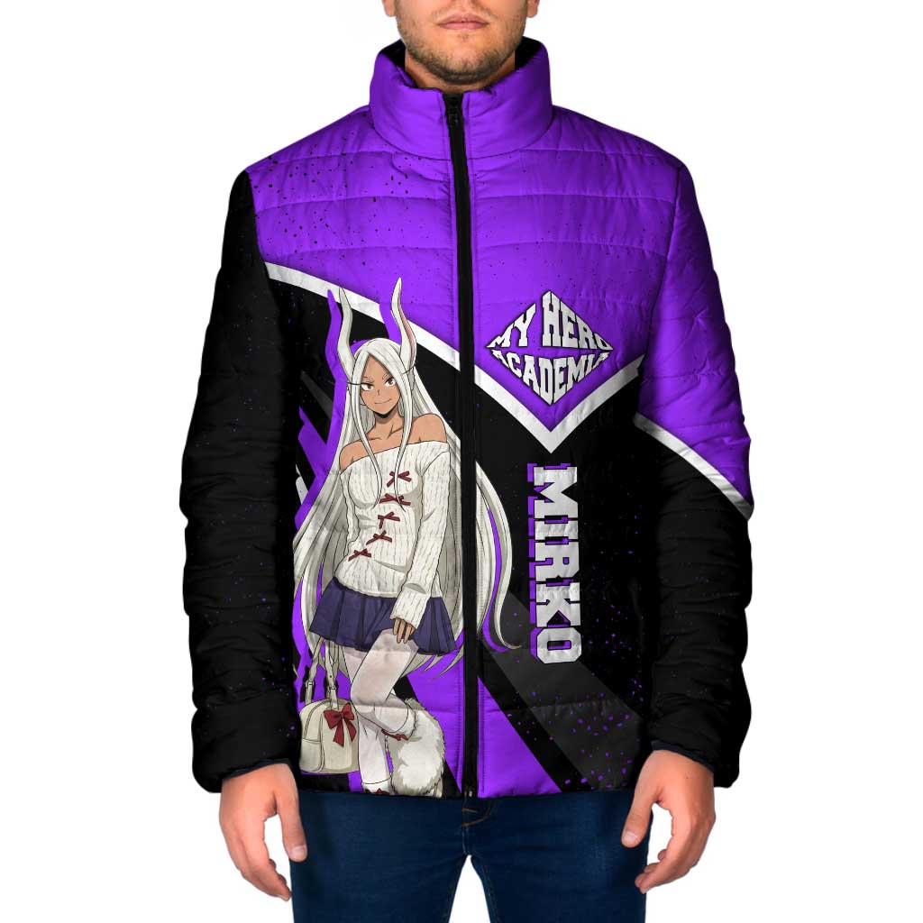Mirko My Hero Academia Padded Jacket Anime Grunge Splatter Graphic Style