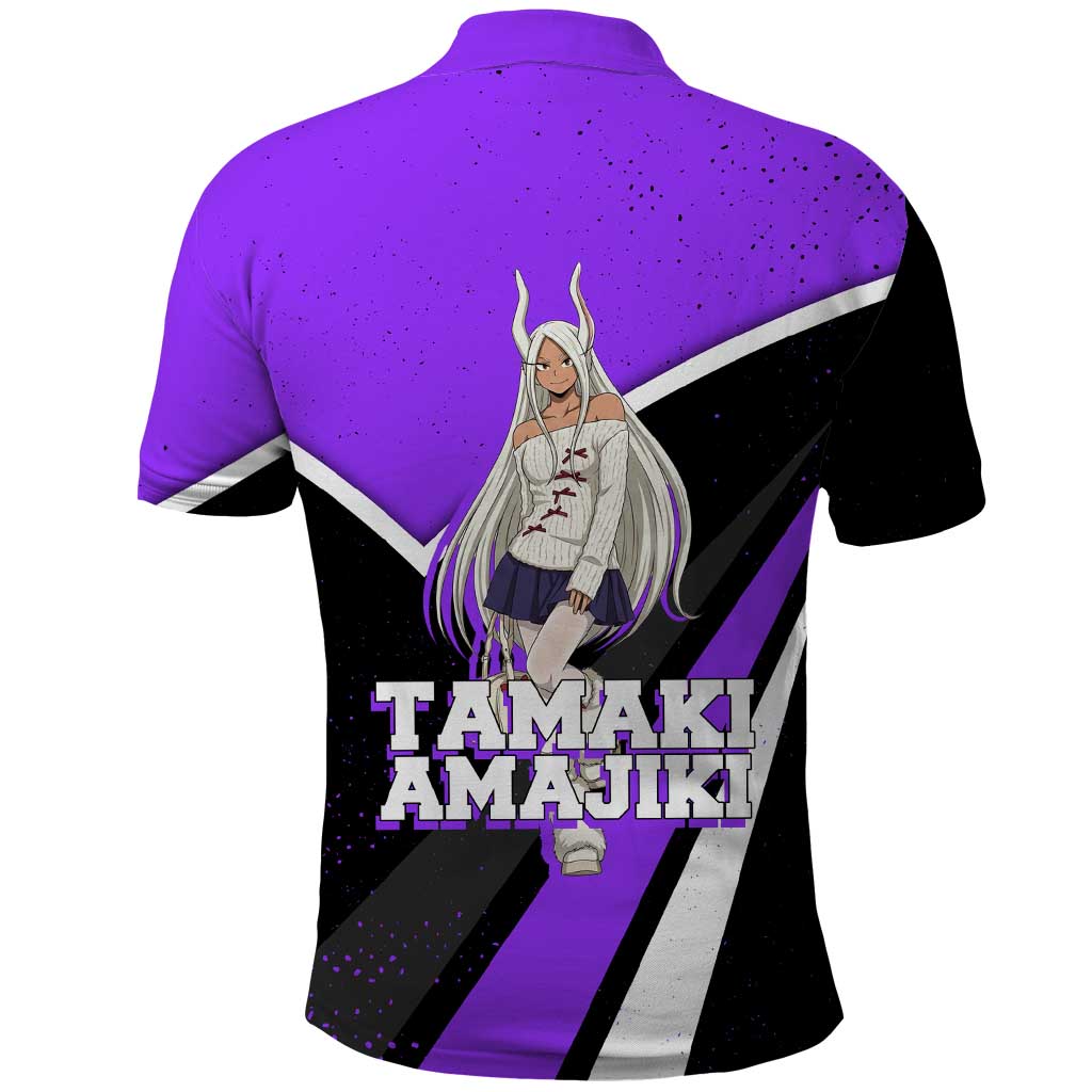 Mirko My Hero Academia Polo Shirt Anime Grunge Splatter Graphic Style