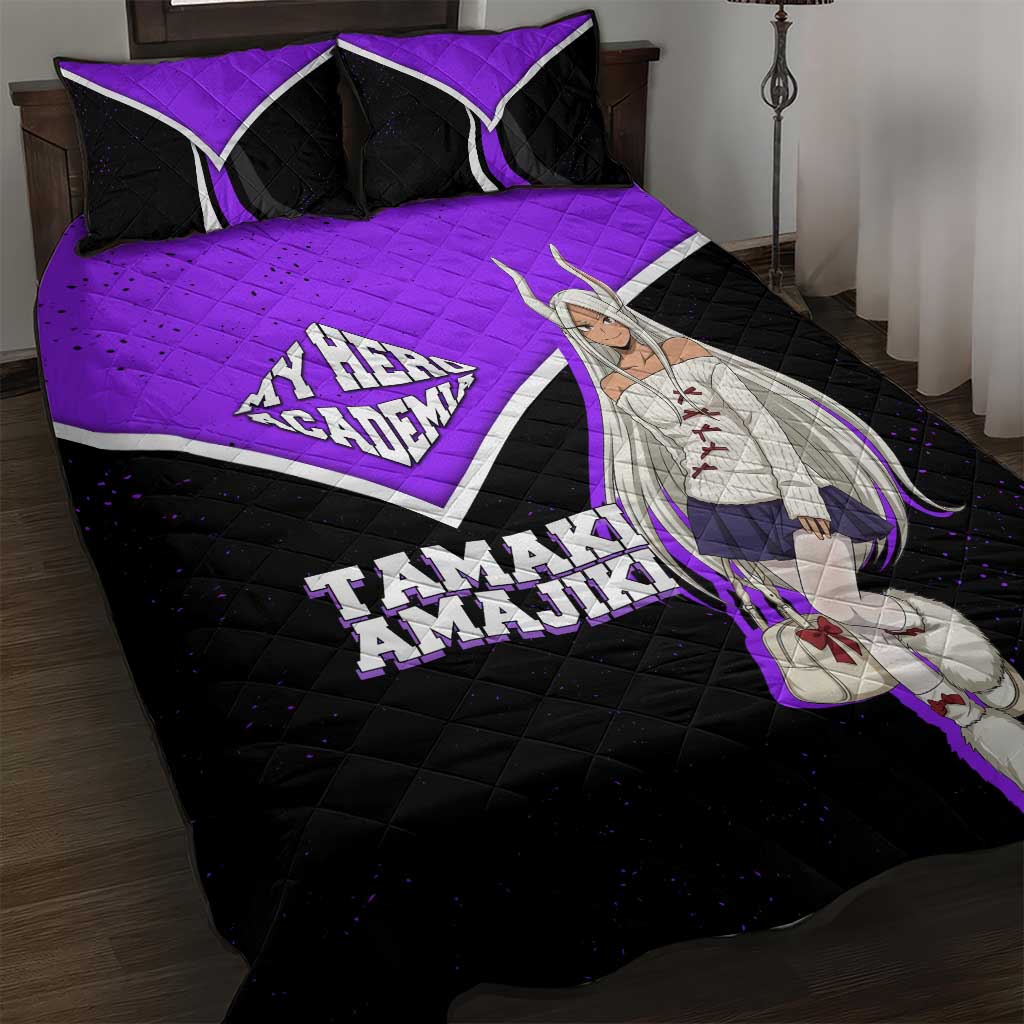Mirko My Hero Academia Quilt Bed Set Anime Grunge Splatter Graphic Style