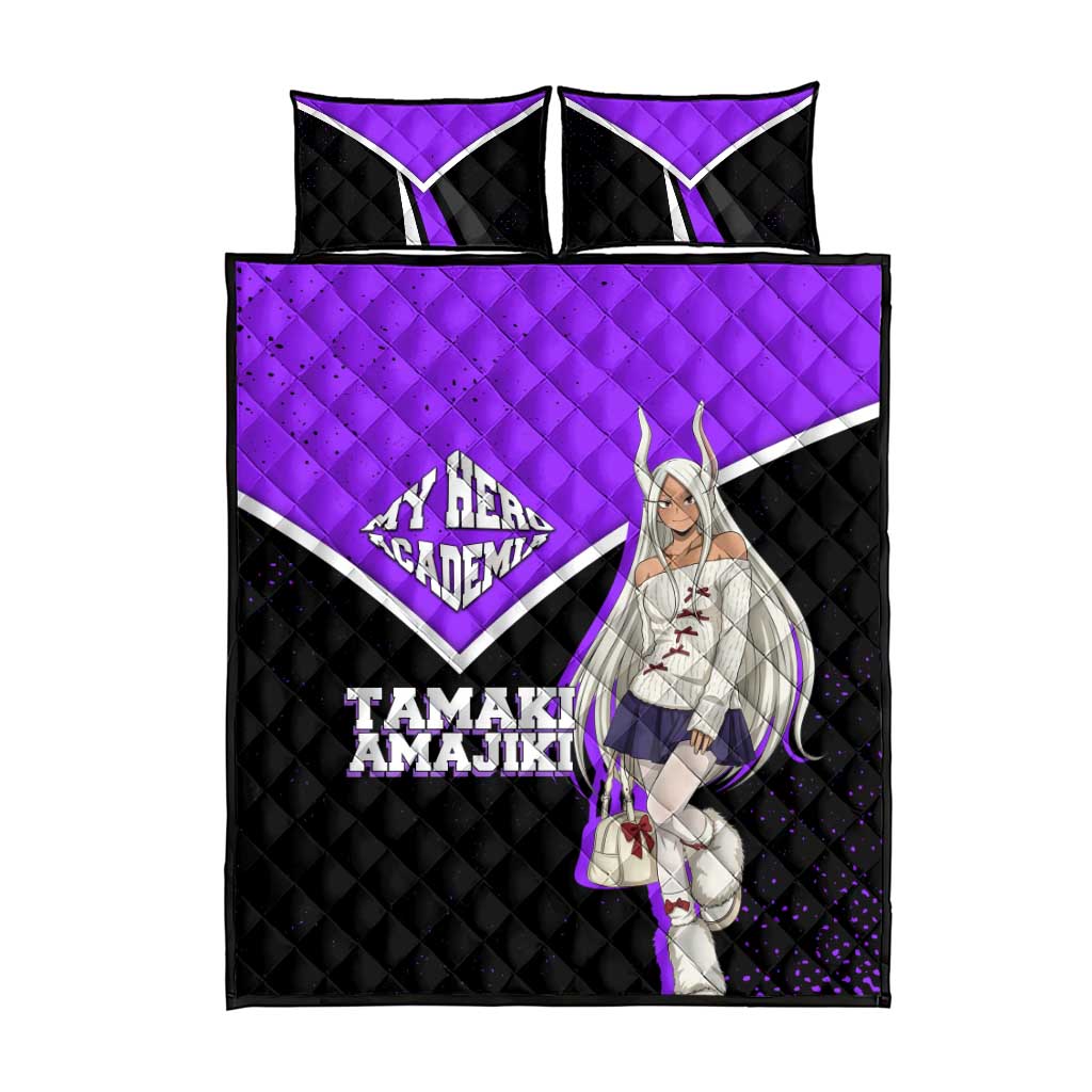 Mirko My Hero Academia Quilt Bed Set Anime Grunge Splatter Graphic Style