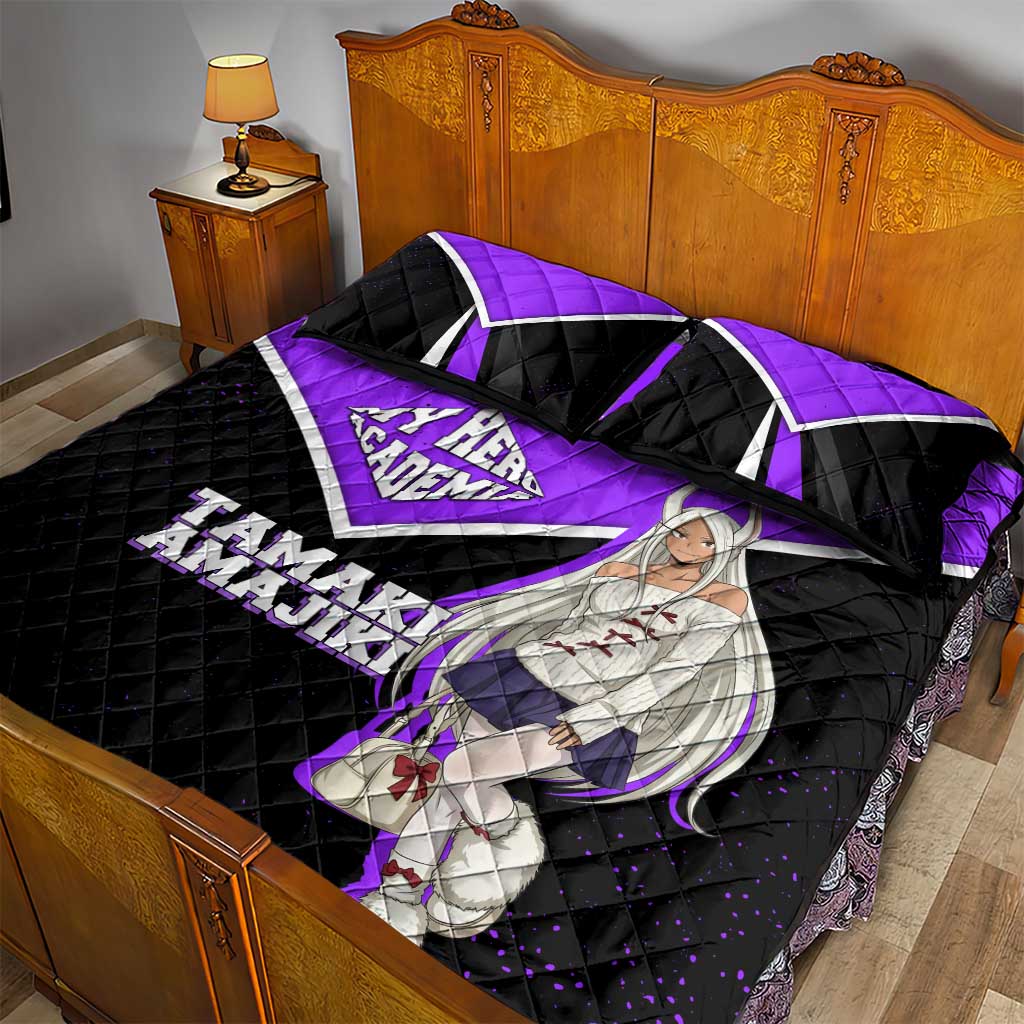 Mirko My Hero Academia Quilt Bed Set Anime Grunge Splatter Graphic Style
