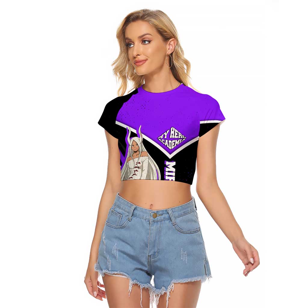 Mirko My Hero Academia Raglan Cropped T Shirt Anime Grunge Splatter Graphic Style