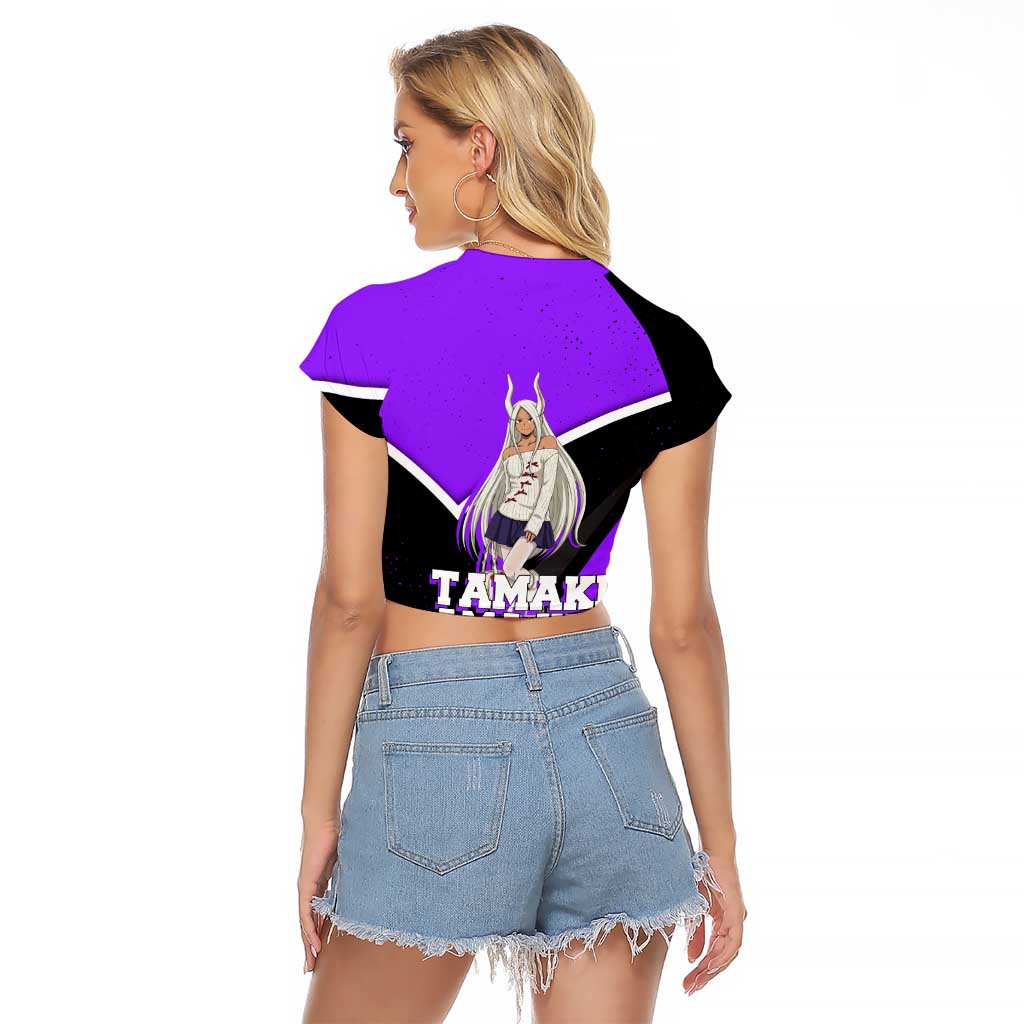 Mirko My Hero Academia Raglan Cropped T Shirt Anime Grunge Splatter Graphic Style