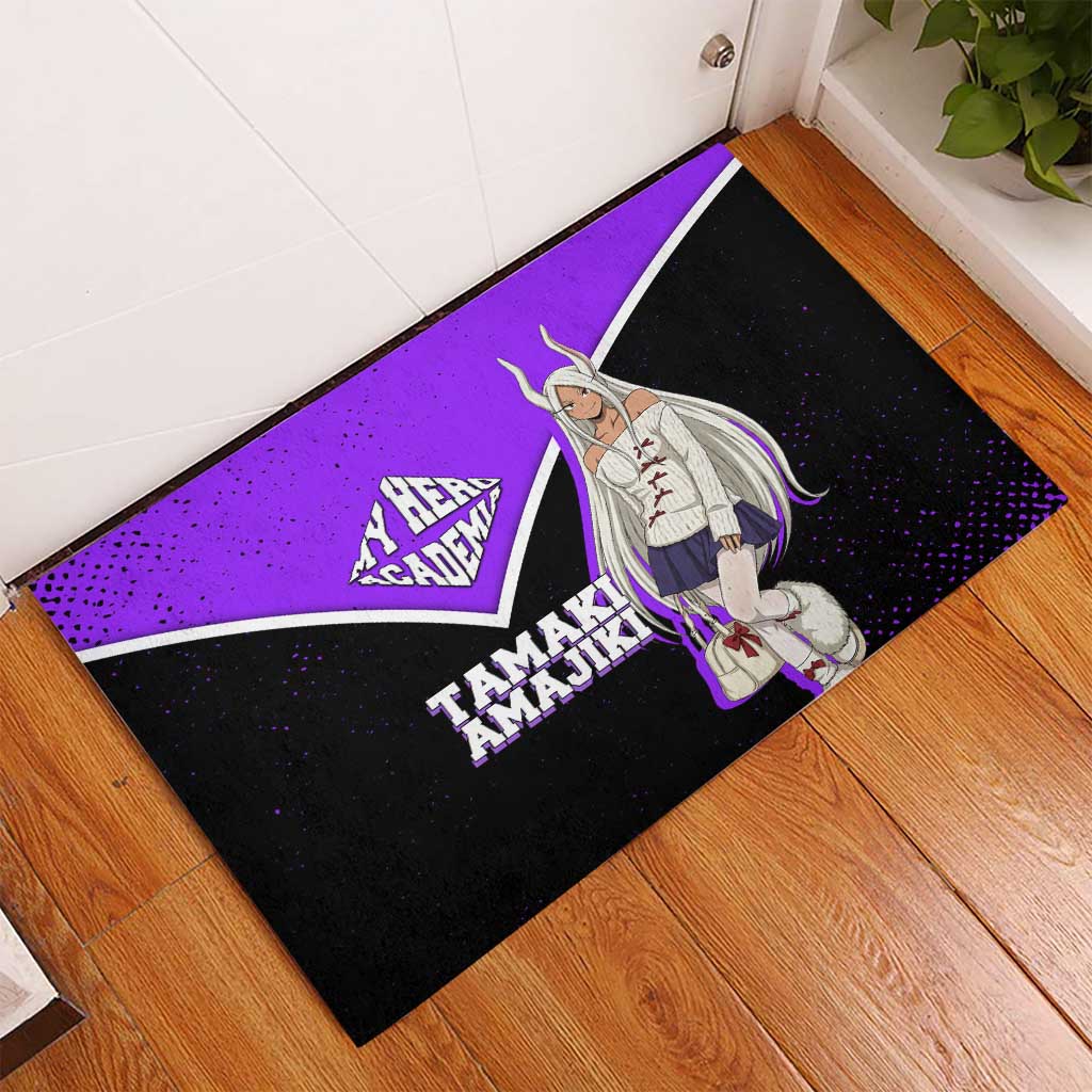 Mirko My Hero Academia Rubber Doormat Anime Grunge Splatter Graphic Style