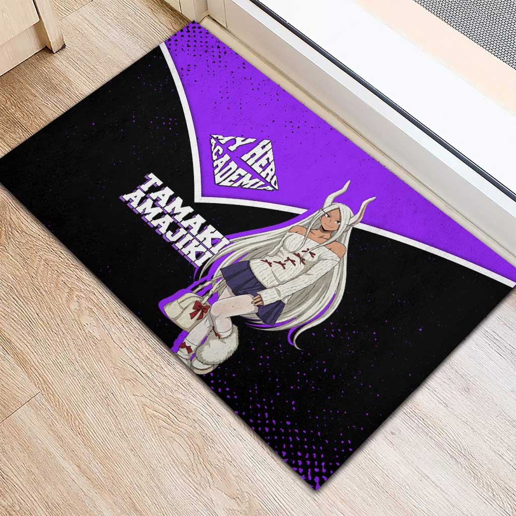 Mirko My Hero Academia Rubber Doormat Anime Grunge Splatter Graphic Style