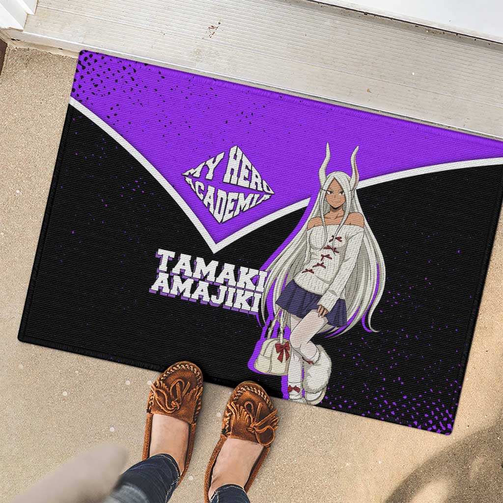 Mirko My Hero Academia Rubber Doormat Anime Grunge Splatter Graphic Style