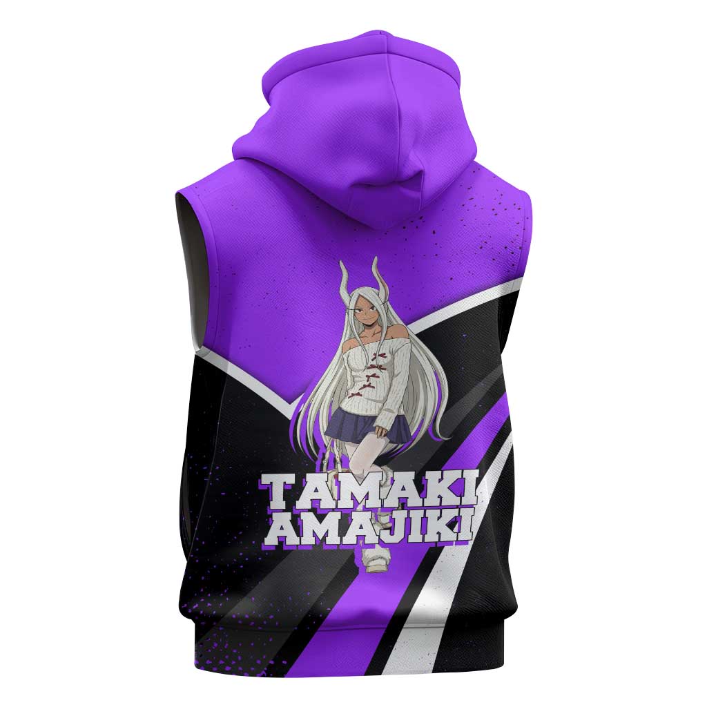 Mirko My Hero Academia Sleeveless Hoodie Anime Grunge Splatter Graphic Style