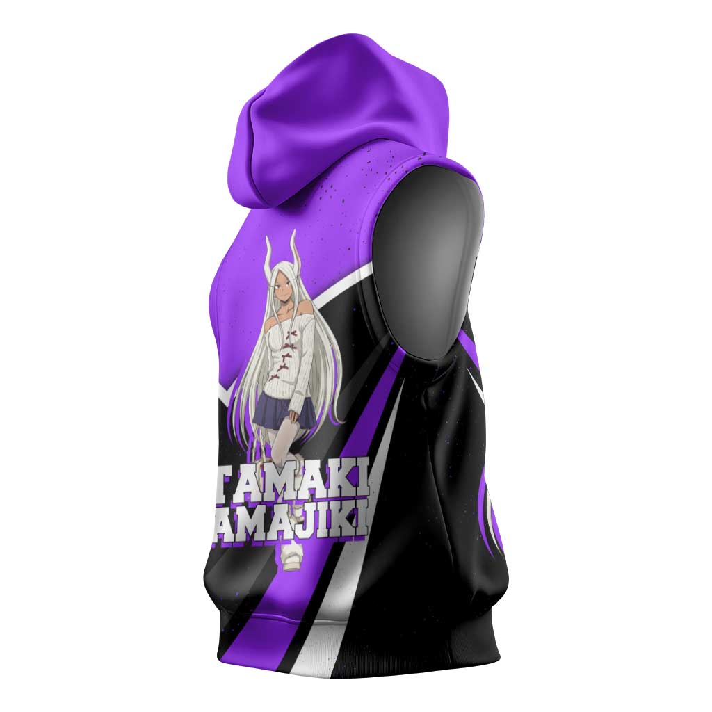 Mirko My Hero Academia Sleeveless Hoodie Anime Grunge Splatter Graphic Style