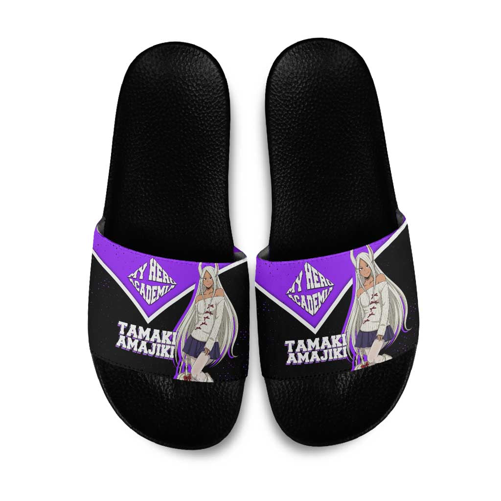 Mirko My Hero Academia Slide Sandals Anime Grunge Splatter Graphic Style