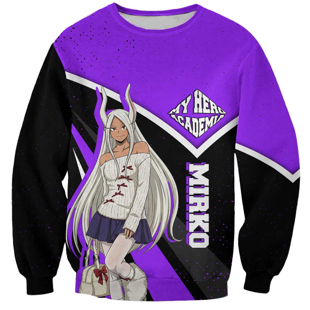 Mirko My Hero Academia Sweatshirt Anime Grunge Splatter Graphic Style