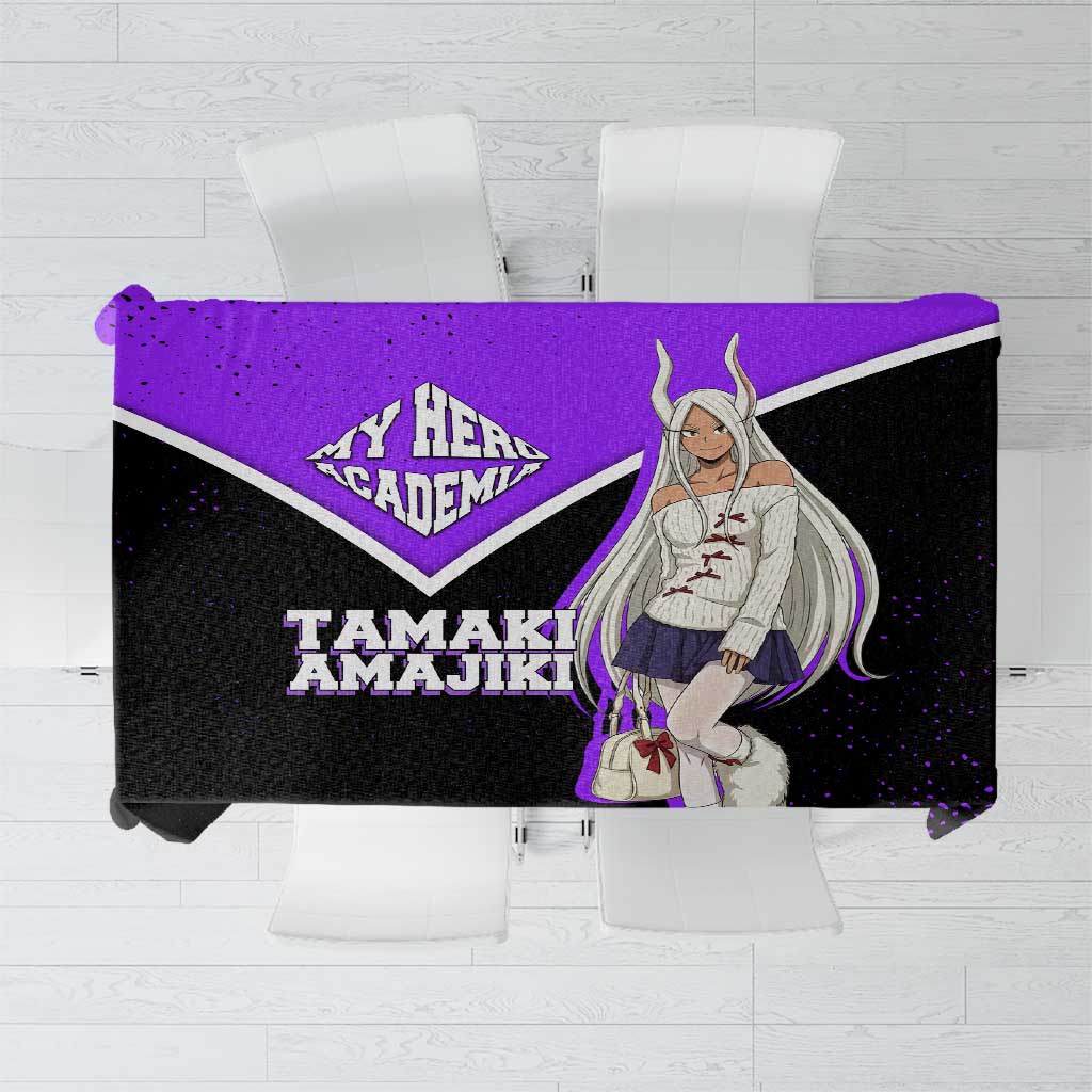 Mirko My Hero Academia Tablecloth Anime Grunge Splatter Graphic Style