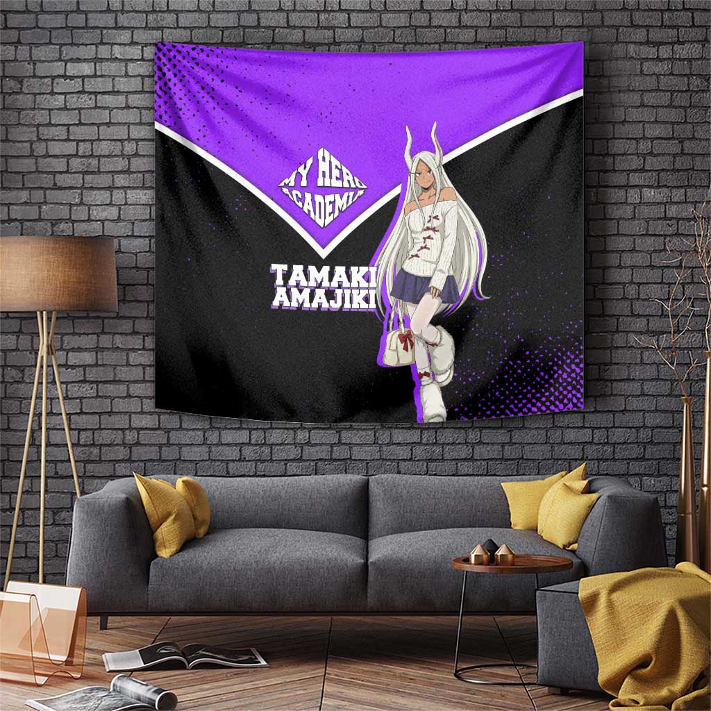 Mirko My Hero Academia Tapestry Anime Grunge Splatter Graphic Style
